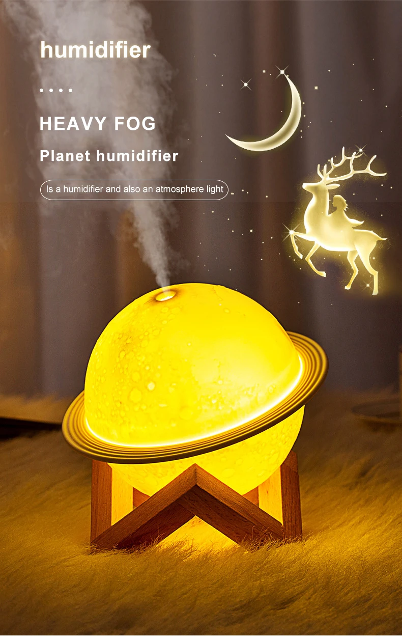 Usb Custom Indoor Smart Humidifier Projection Moon Smart Table Lamp Moon Buy Unique Cool Mist