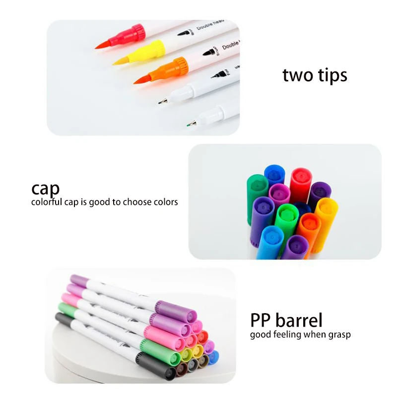 36 Duale Brush Marker Mit Pinsel- Und Feinspitze – Ideal Für Handlettering & Kunst