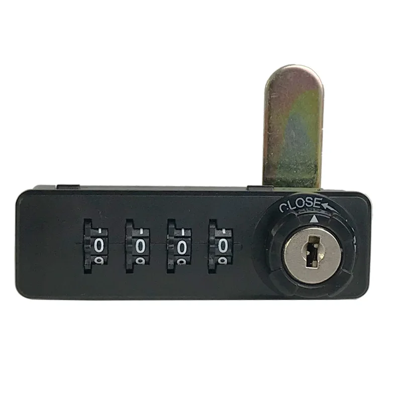 Plastic Black 4 Digits Public Mode Mechanical Master Key 4 Digits Password Combination Cabinet Cam Lock