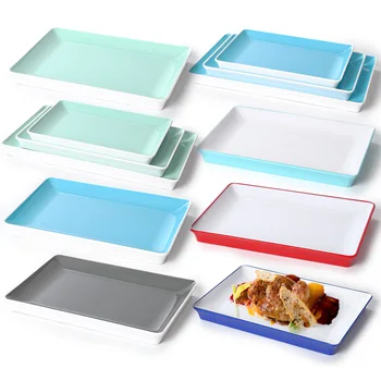 Chinese factories supply high-quality melamine tableware, plastic barbecue plates, steak plates, restaurant plates