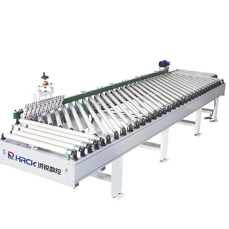 Woodworking Automation Left And Right Connection Of Single Row Inclined Roller Edge Banding Machine Wood Production Line