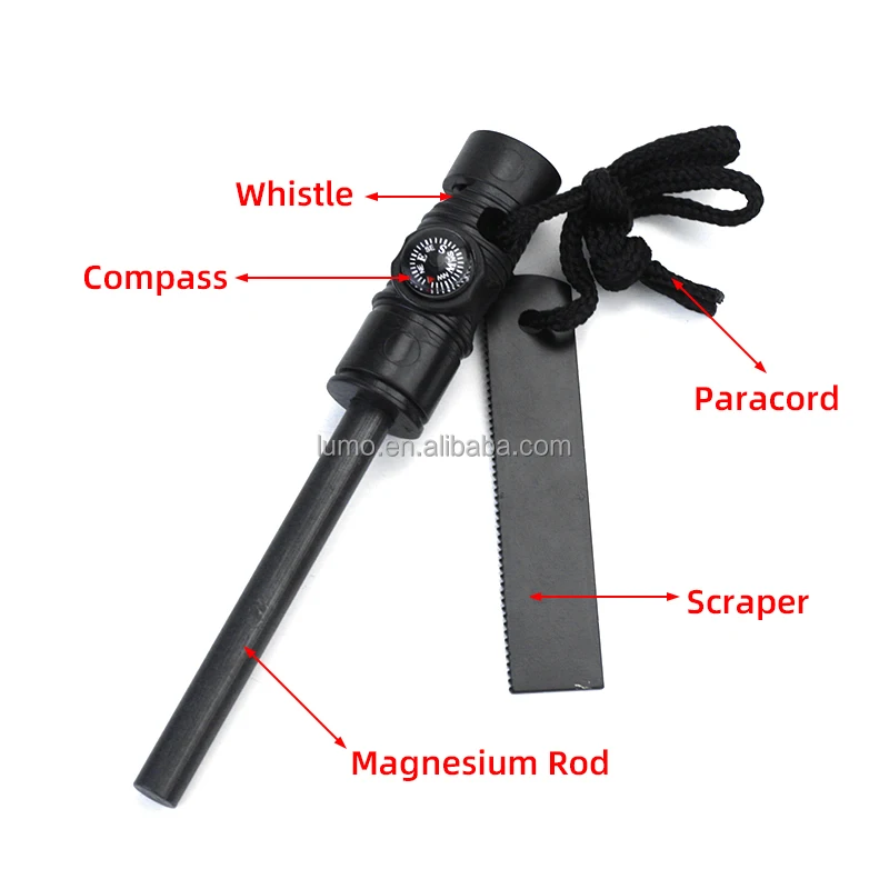 Outdoor Edc Gear Firestarter Survival Firesteel Friction Magnesium