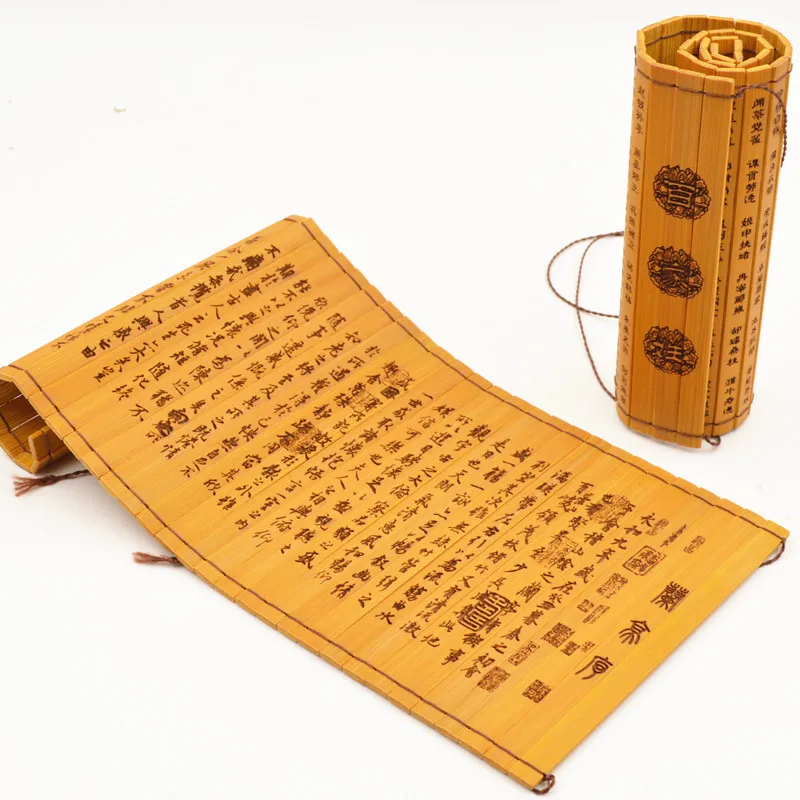 portable carved bamboo slips of small handicraftsmen cultural