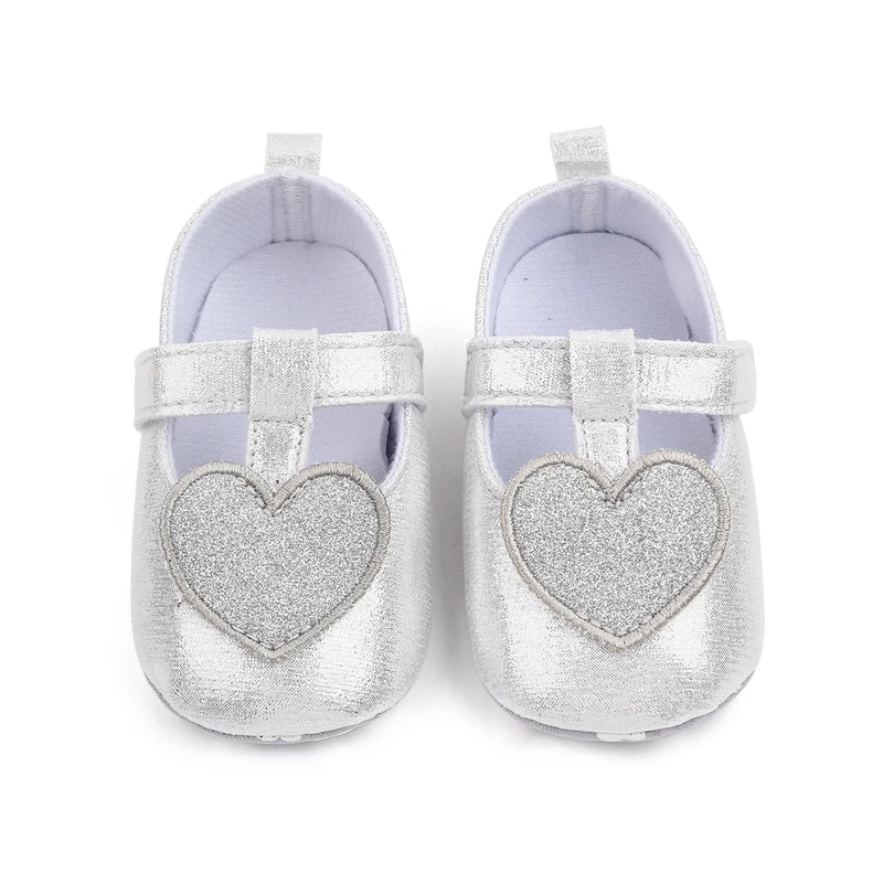 Wholesale Heart Design Bling Baby Girl Shoes Summer Girl Shoes details