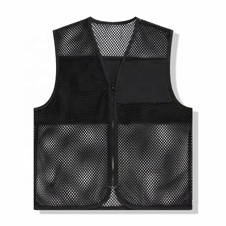 Wholesale High Quality Men’s Vests & Waistcoats Reflective Safety With Pockets Breathable Mesh Orange Vest