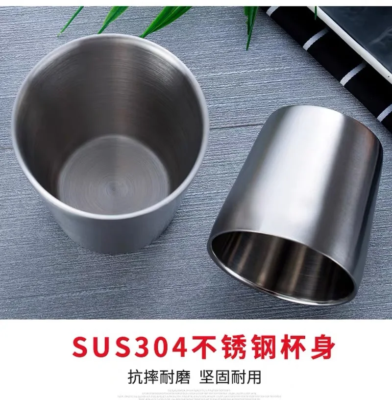 6pcs Stainless Steel Cup Korean Water Cup Kitchen Outdoor Coffee Dining for  sale online