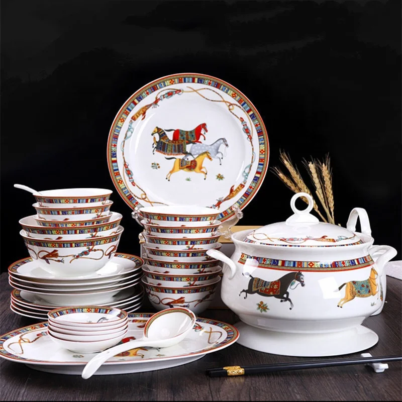  BONE CHINA　食器 Wholesale Jingdezhen Bone China Dinner Plate Sets Ceramic