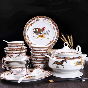 Wholesale Jingdezhen Bone China Dinner Plate Sets Ceramic