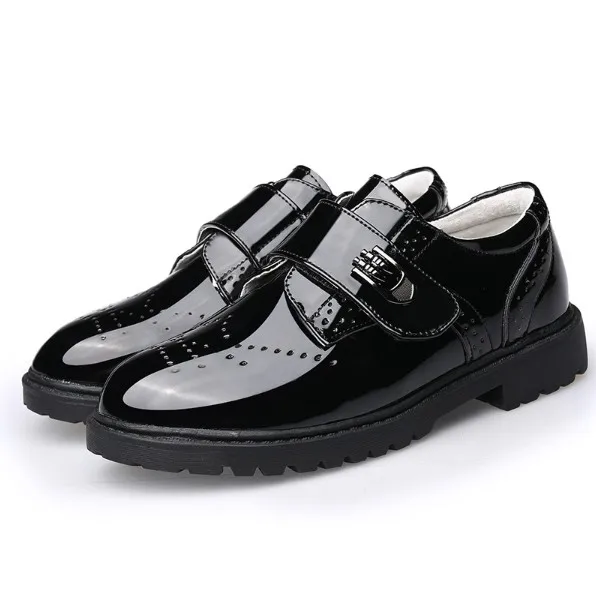 2021, модная черная новая модель, детская кожаная обувь, официальные туфли для мальчиков, Классическая обувь