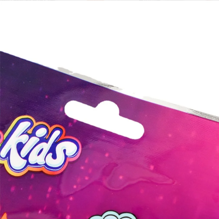 Custom Printed Candy Building Blocks Toy Blind Box Packaging Packet Pouch Stand up Plastic Mylar Bag with Zipper Hanger Hole