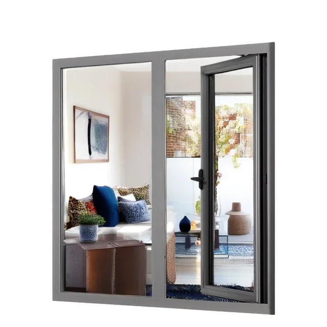 Double Glazed Windows Casement Windows Thermal Break System Windows Aluminium Swing Graphic Design Casement