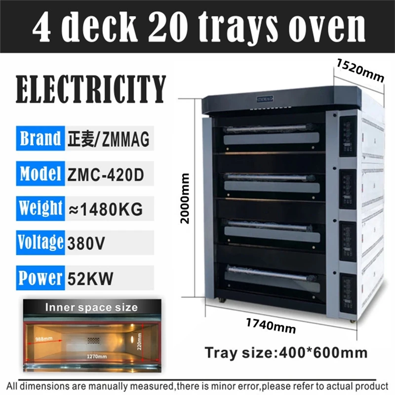 Industrial Stainless Steel Electric Baking Oven Bread Bakery Equipment