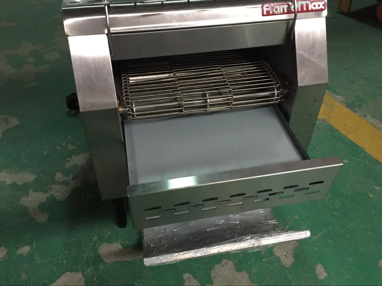Het150 Stainless Steel Electric Conveyor Bread Toaster Bun Warmer Commercial Conveyor Toaster