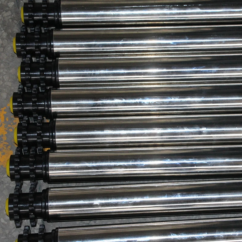 Back End of Line Packing Turning Curve Powered Gravity Roller Conveyor
