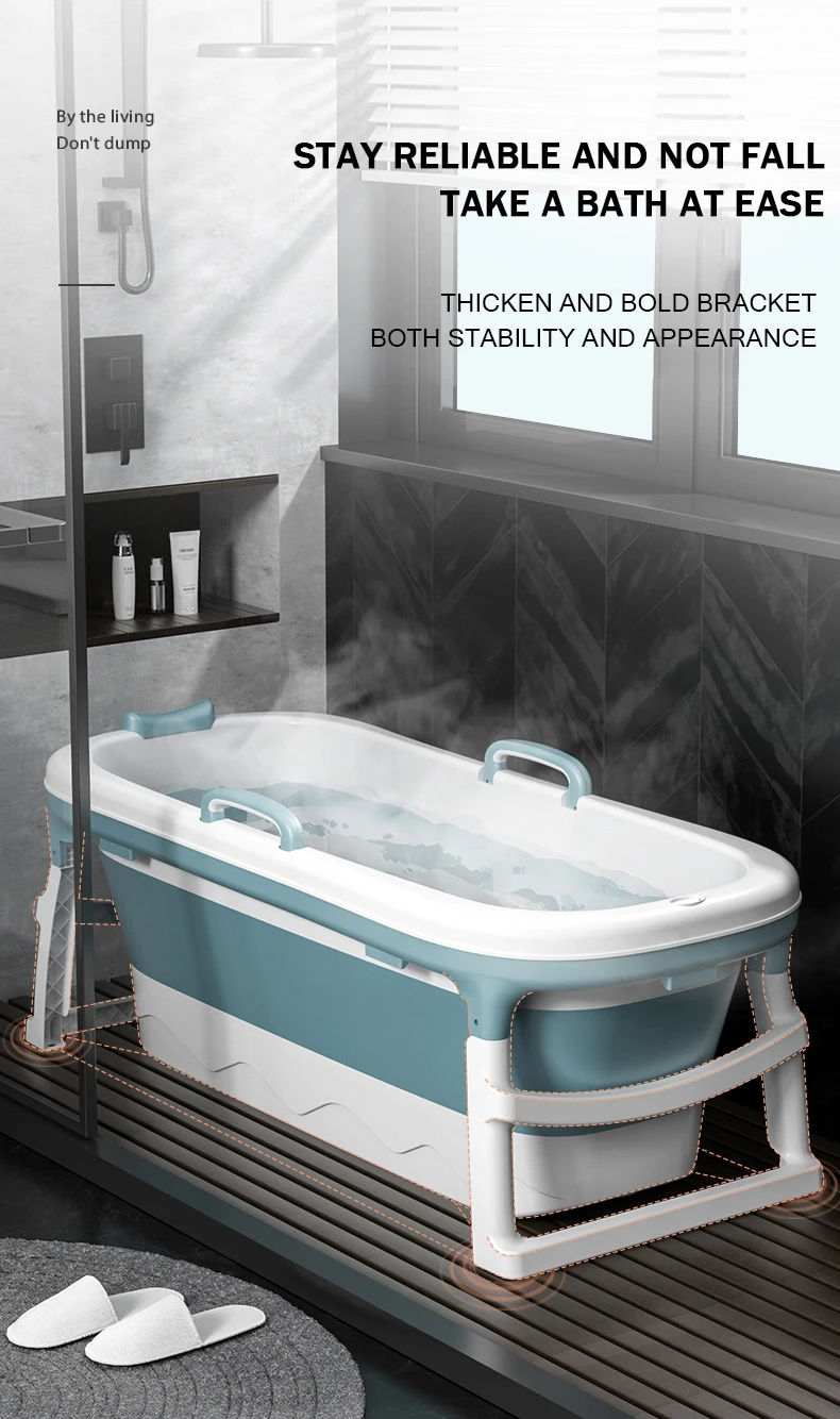 Hot sale customizable color pattern 1.36M household freestanding portable plastic bathtub for adult