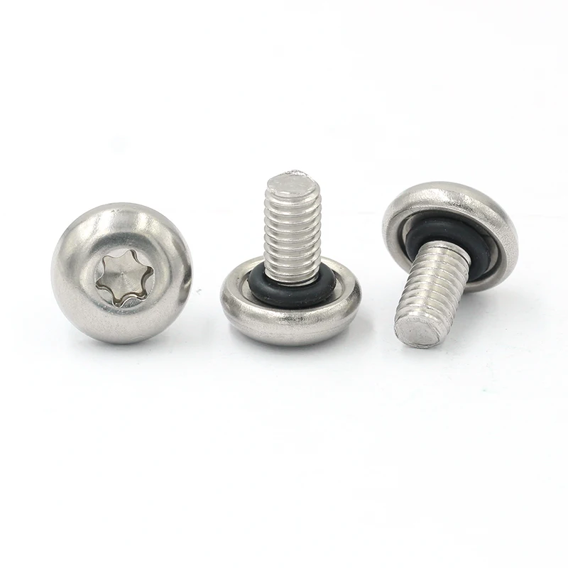 Custom M3 M4 M6 M8 مقاومة לאשש גומי O Ring פליז סגולה סגולה סיבובית טורקס ראש מטושטשת מנוע מים