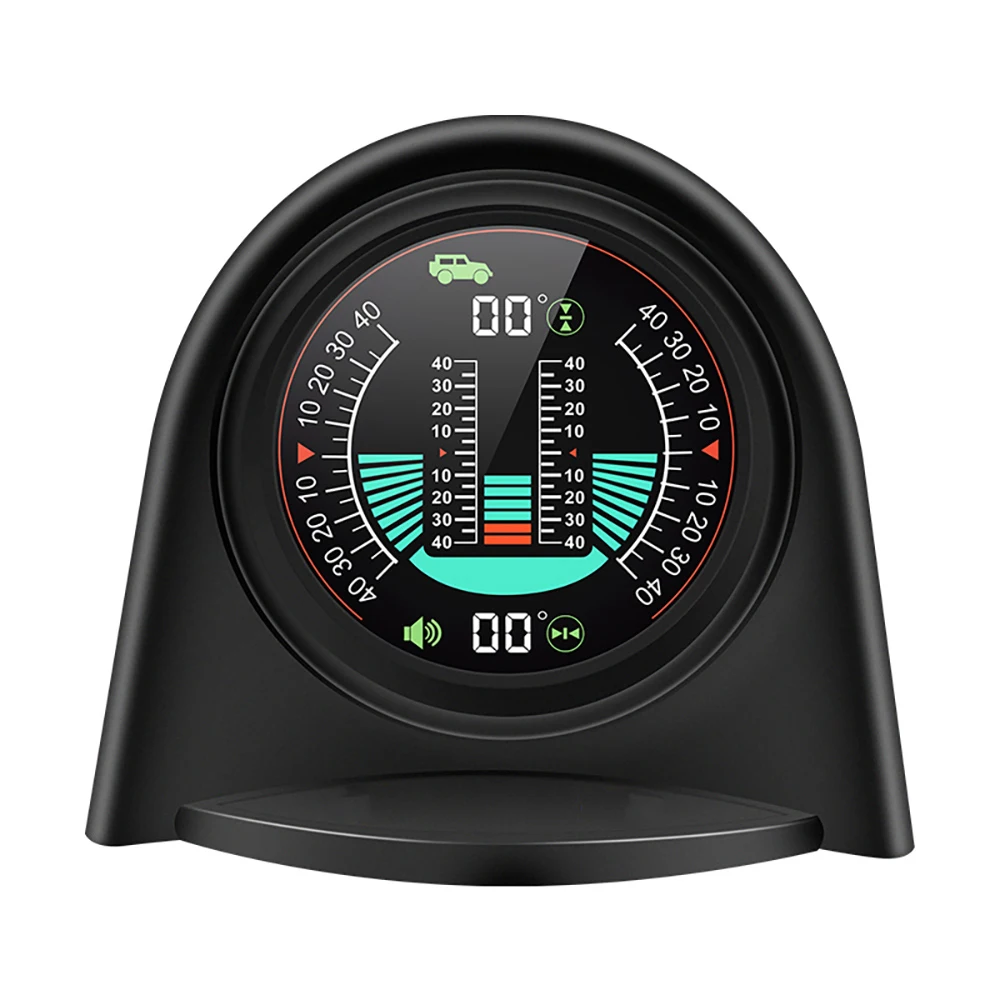 Vjoycar Off Road 4x4 Vehicle Car Gauge Slope Inclinometer Meter Angle Finder Digital Alarm Hud for Universal Cars