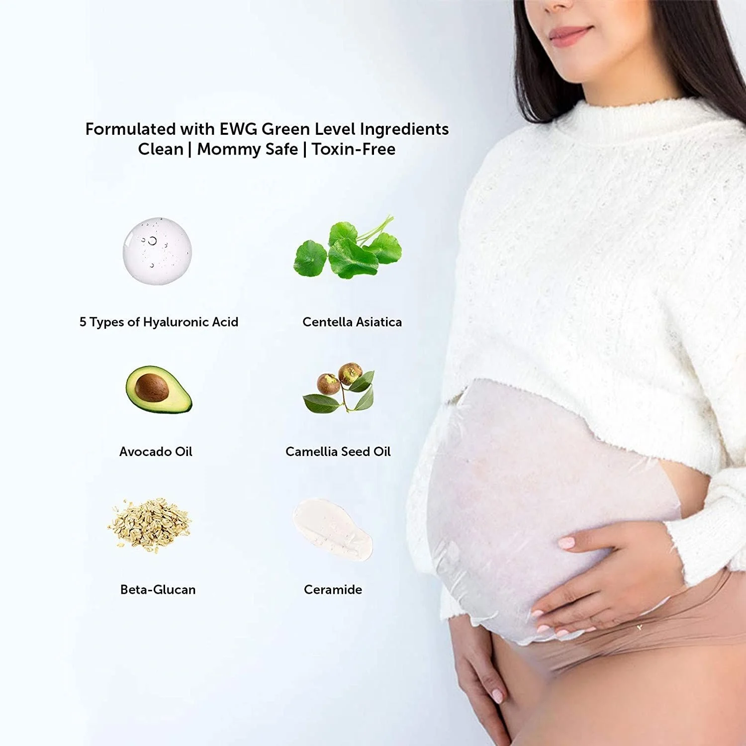 Belly Mask Custom Moisturizing Pregnant Belly Mask With Reduce Stretch Mark Remove ...