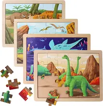 New design Dinosaur  Wooden Puzzle Jigsaw for Children Baby Educational Toy puzzles for kid