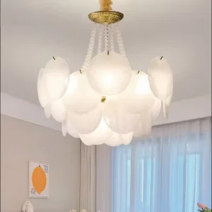 Wholesale Nordic Petal Flow Shape Hotel Living Room Luxury Crystal Ceiling Chandelier Lights