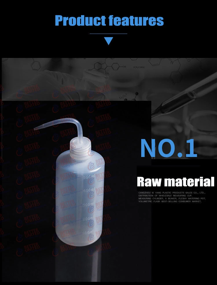 Lab 150ml 250ml 500ml 1000ml Chemistry Graduated Plastic Wash Bottle
