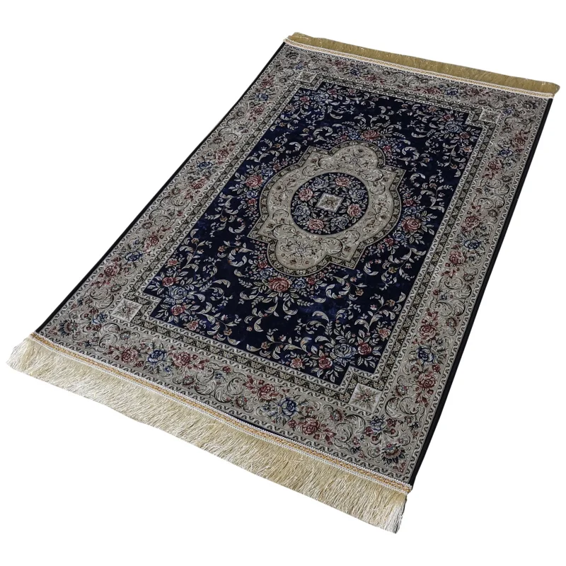 Hochwertiger quadratischer muslimischer Gebetsteppich für Hadsch und Zuhause, rutschfest, 100 % Polyester, 80 x 120 cm, Moschee-Gebetsteppich_voghion.com