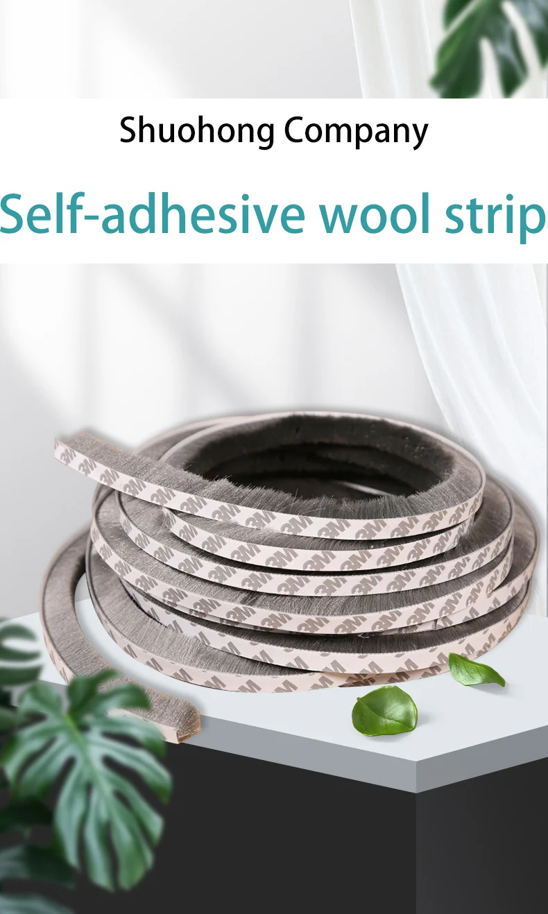 Pvc And Aluminum Window And Door Weather Strips Wool Wool Sealing Strip