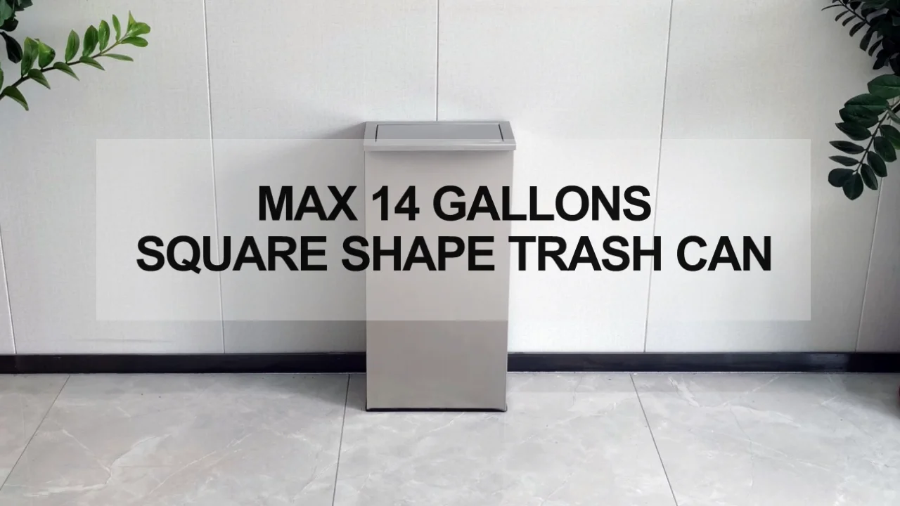 13 Gallon Swing Lid Bins Manufacturing Metal Garbage Customized Dustbin