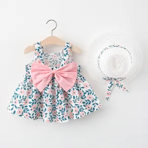 2021 summer new style straw hat skirt female Korean version of suspender skirt dress to send hat