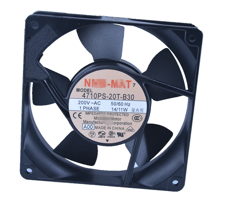 冷却ファン 4710PS-20T-B30 AC 200V 14/11W 12cm 12025 120x120x25mm