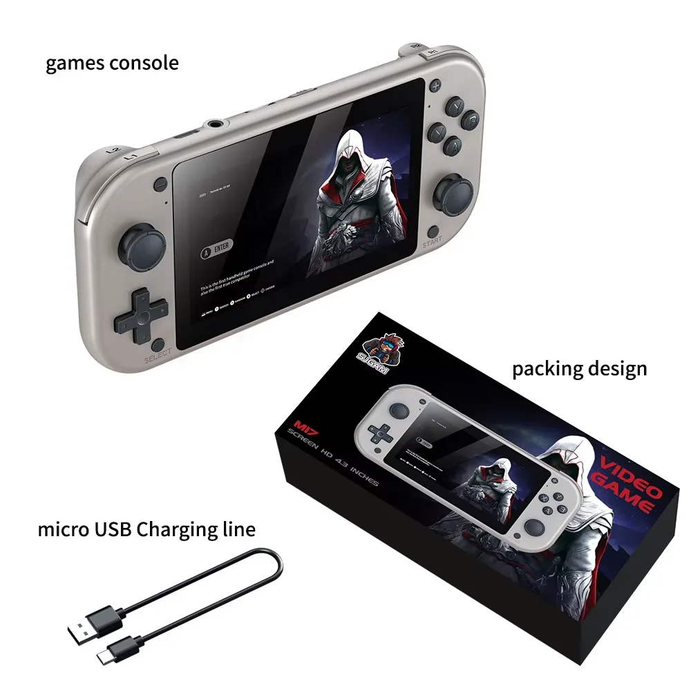 M17 4.3-Inch 3D Handheld Game Console Portable Portable Video Game