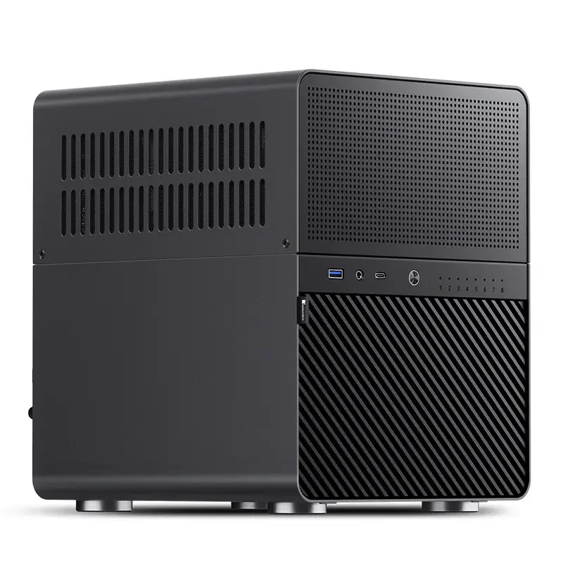 JONSBO Stock Mini-itx N3 NAS Chassis Fans SFX PSU ITX Motherboard with Aluminum HDD Shell 8+1 Bay Dual 100mm BOX 10 PC Case Usb
