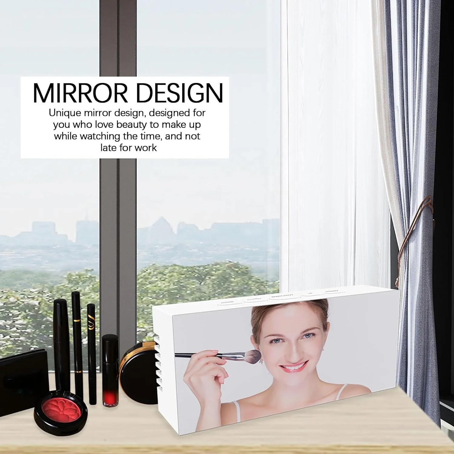 New Product High Quality Led Multi-function Digital Display Time Table Alarm Mirror Clocks Led Mirror Alarm Clock