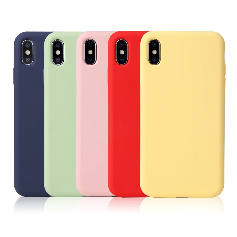 Mobile Phone Cover for Apple iPhone X Case, Real Liquid Original Silicone  Case for All IPhones