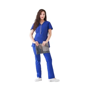 Fashionable Designs New Style Medical Hospital Nurse Uniform Scrub Suit Custom Logo OEM Woven Spandex