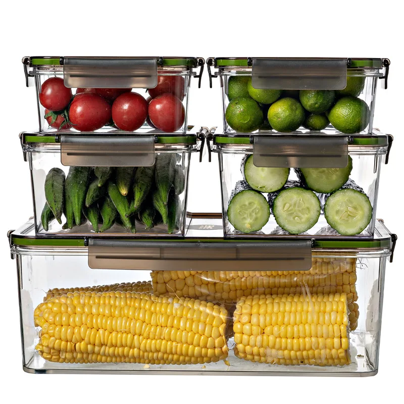 Transparent Plastic Pet Kitchen Stackable Container Storage Box Bins ...