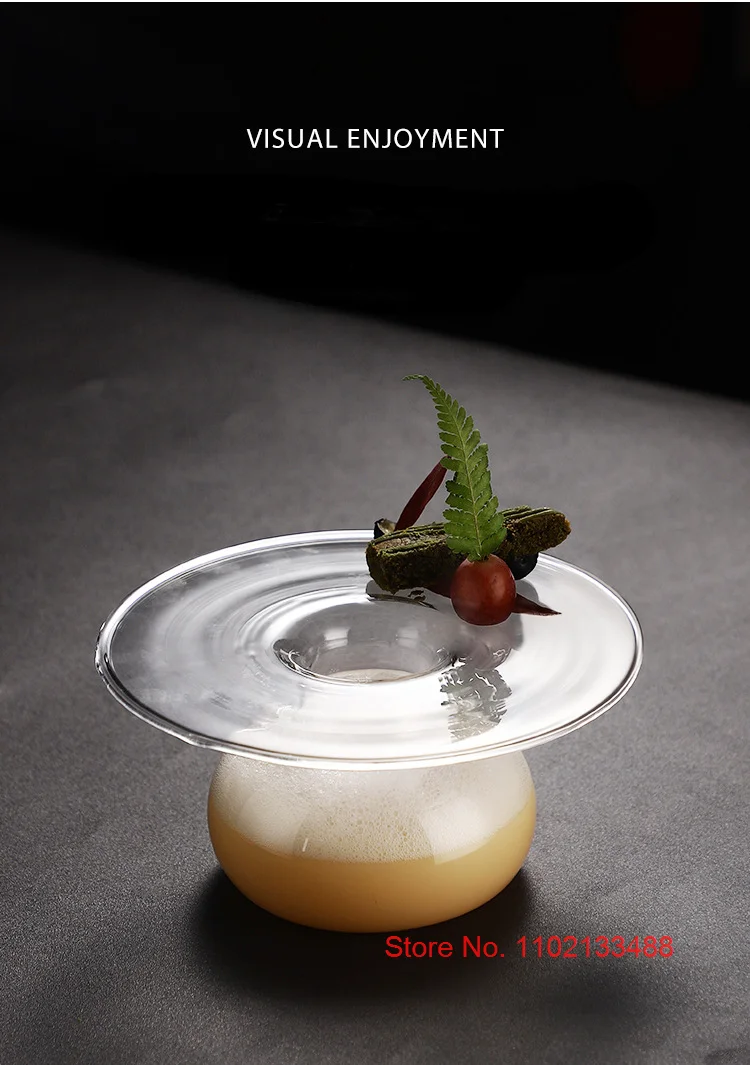 Creative Japanese Flying Saucer Plate Molecular Cocktail Cup Bar Plates