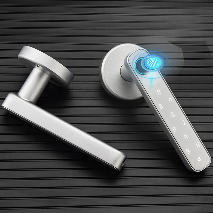 Intelligent Simplified Lever Security Ttlock APP Access Smart Keyless Fingerprint Cabinet Hidden Door Handle Deadbolt Lock