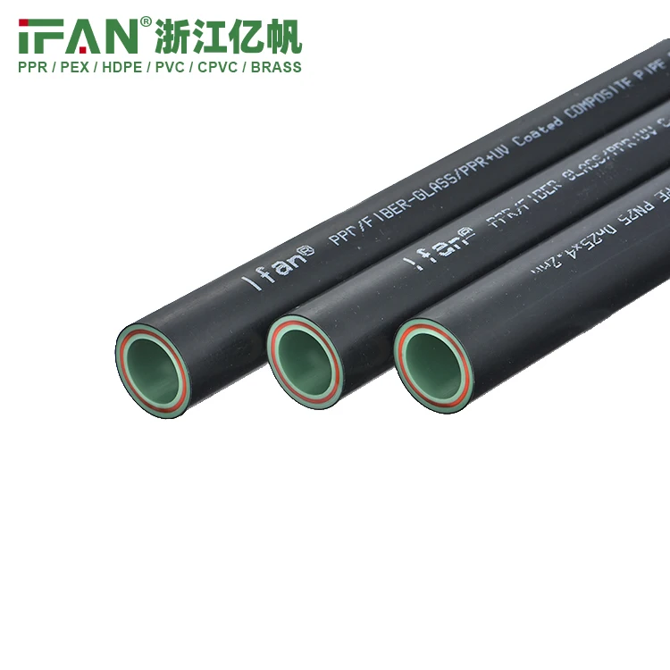 quality ppr pipe and fittings glass fiber composite materials PN20 PN25 ppr composite tube