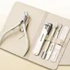 Set de manicura de 5 piezas blanco crema