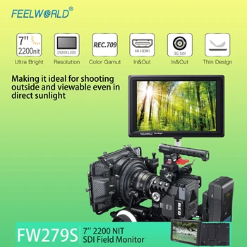 FEELWORLD FW279S 7" High Brightness 2200nit On-Camera Monitor for DSLR & Mirrorless Cameras with 1920x1200 IPS Panel detail image