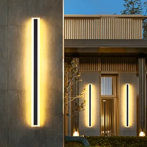 Modern Wall Light Hotel Courtyard Garden Long Strip IP65 LED Wall Lamp Outdoor Waterproof