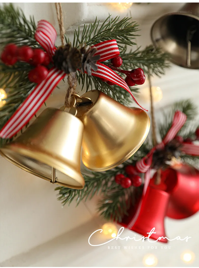 Vintage Hanging Bell Christmas Tree Decor Christmas Bell Ornaments Door Christmas Bells for Decoration manufacture