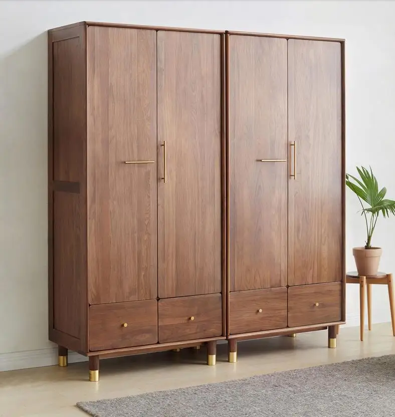 European Style Classic Wooden High Quality Folding Wardrobe Closet
