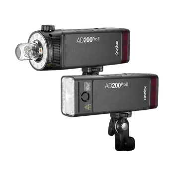 Godox AD200pro II 2.4G TTL Studio Strobe Flash 1/8000 HSS Outdoor Photography Pocket Flash Light with 2900mAh Lithium Battery