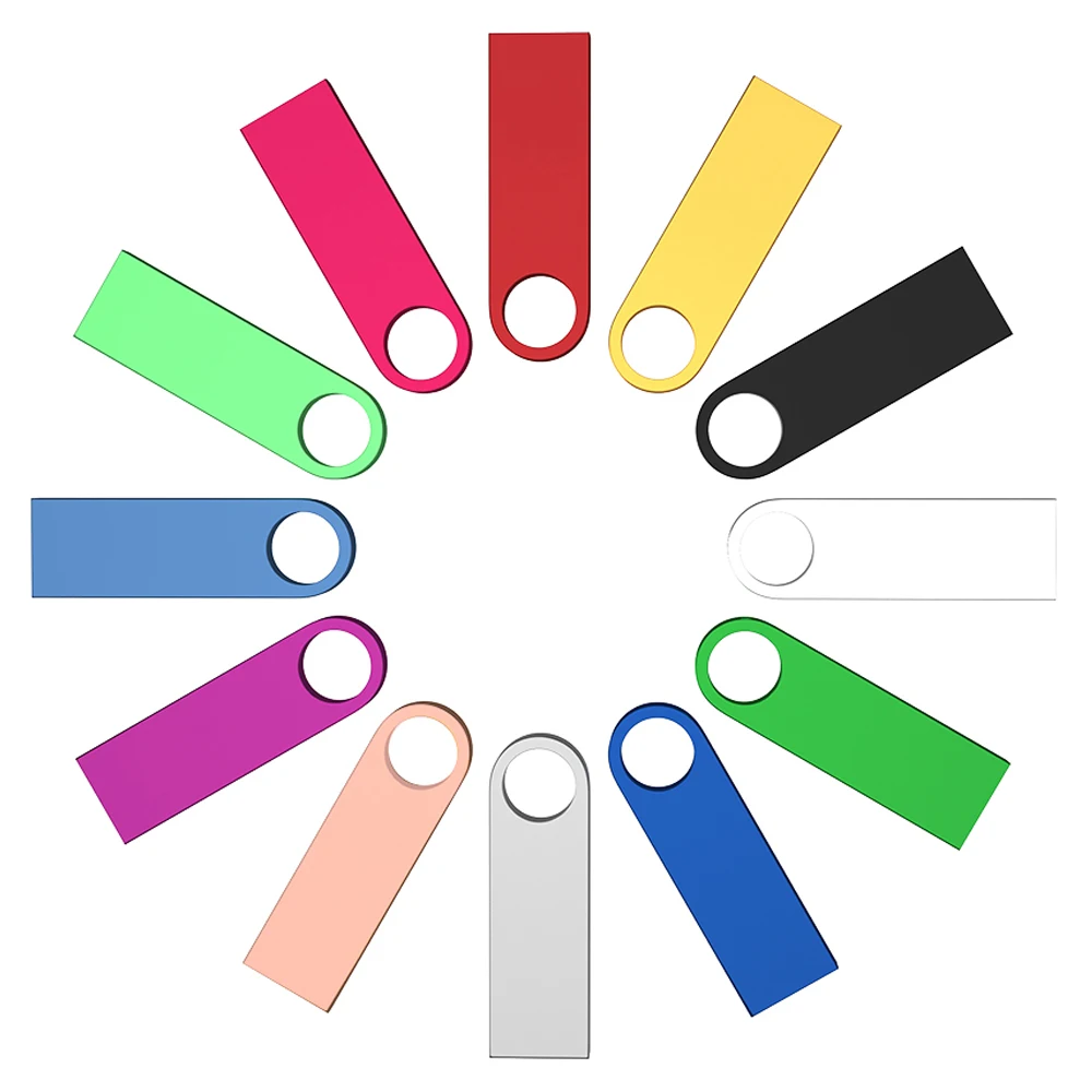 Custom Logo 64GB Metal Pendrive 2.0 Flash Drive - Image 2