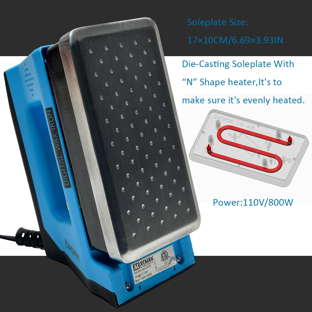 Ski Snowboard Digital Waxing Iron Precise Controlling Temperature with a Wax Iro CE ETL 110V 800W 230V 1000W