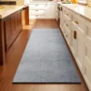 Tapis de cuisine non tissé - gris minimaliste
