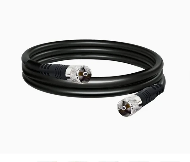 100 قدم RG8X 50 أوم UHF PL259 ذكر إلى ذكر كابل هوائي مركزي