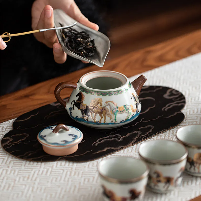 MSH Factory Directly Sell Animal Horse Luxury Tea Gift Porcelain